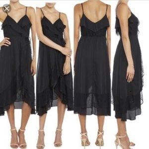 bardot midnight lace dress